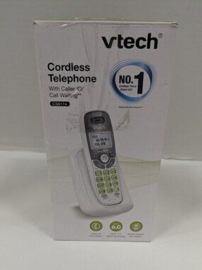 VTech CS6114 DECT 6.0 Cordless Phone with Caller ID – White/Grey (Brand New)
